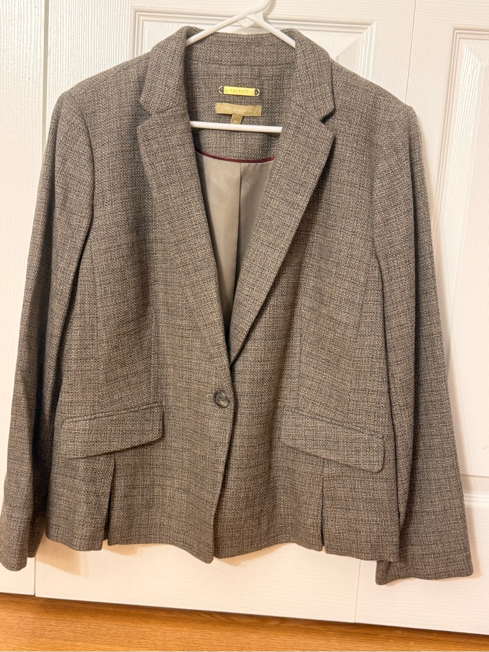Talbots Gray Tweed Tailored Blazer